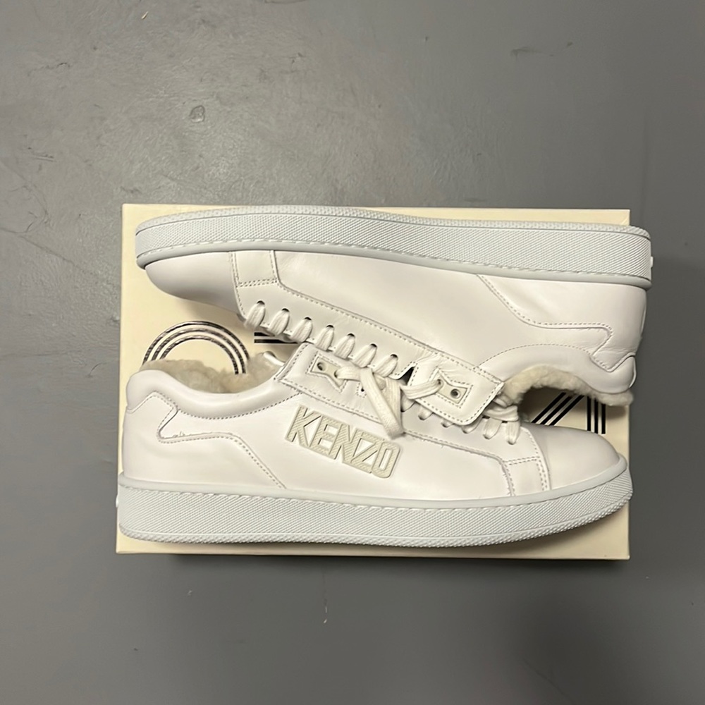 BNIB Kenzo “Tennix” fur lined sneaker.